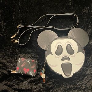 Mickey Mouse scream ghost face Halloween purse backpack